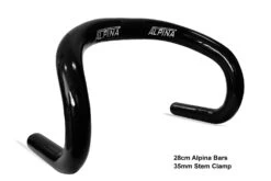Alpina Carbon Sprint Track Handlebars -DOLAN BIKES COMPONENTS Alpina 28cm Bars