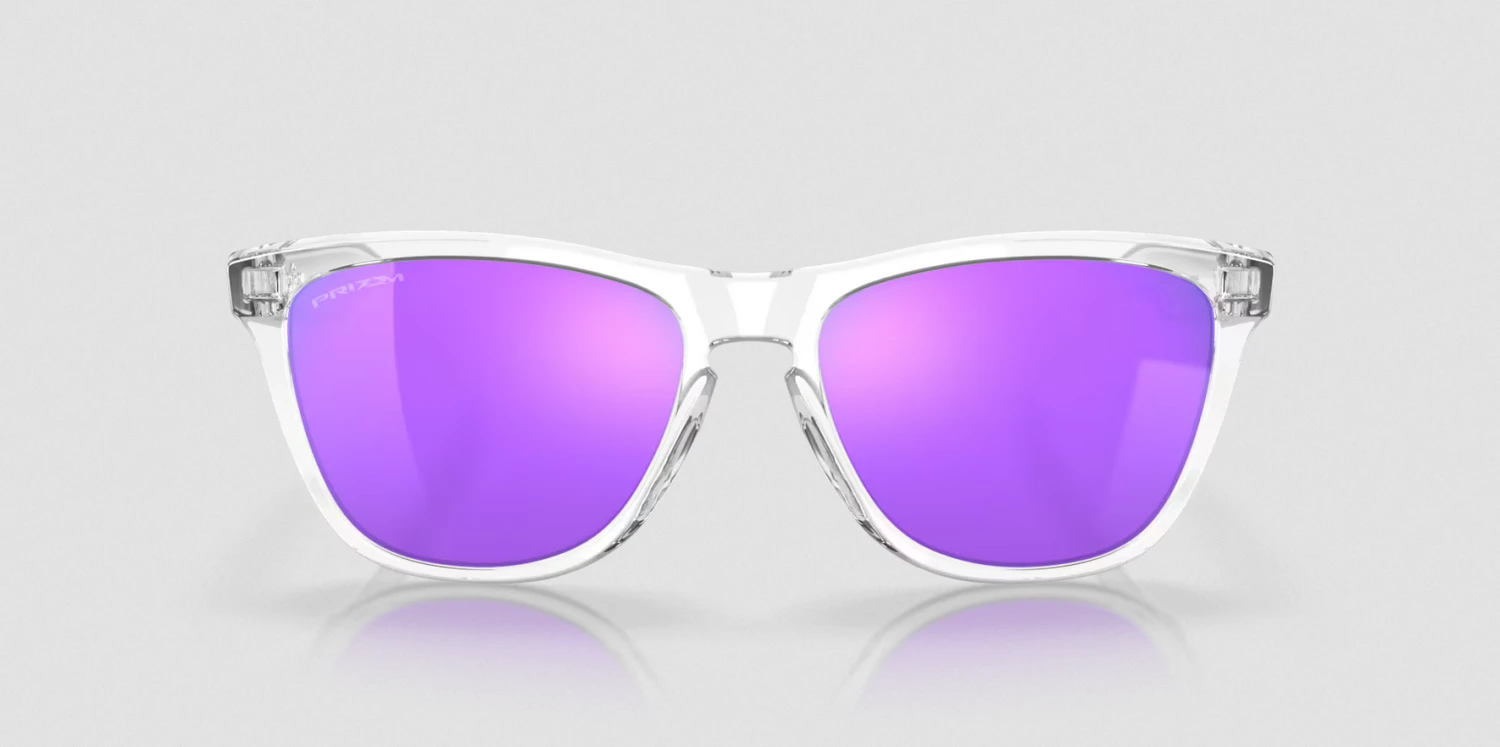 Oakley Frogskin Range / Polished Clear / prizm Violet Sunglasses Oakley Frogskin Range / Polished Clear / Prizm Violet Sunglasses -DOLAN BIKES COMPONENTS HSTN 3140 Violet 2